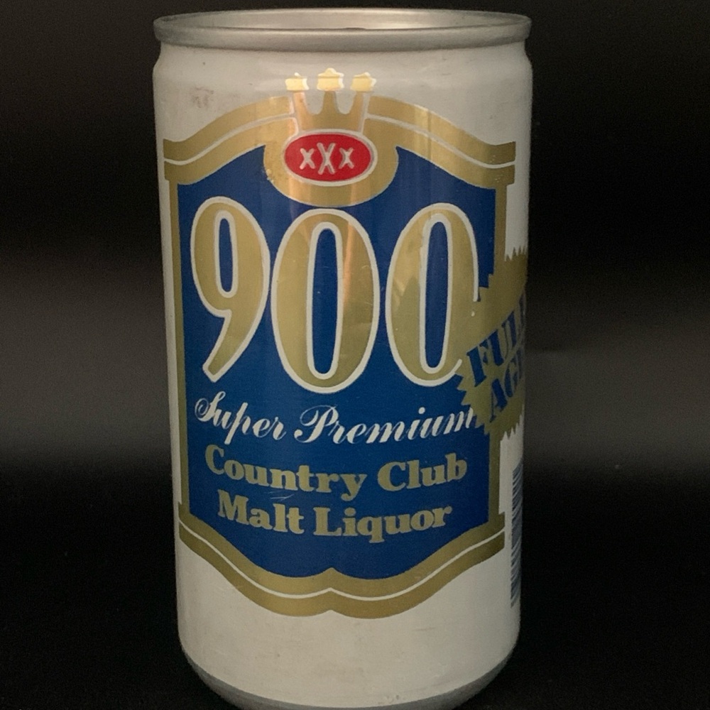 Vintage Beer Can Country Club Malt Liquor 900 Super Premium Pull Tab Empty